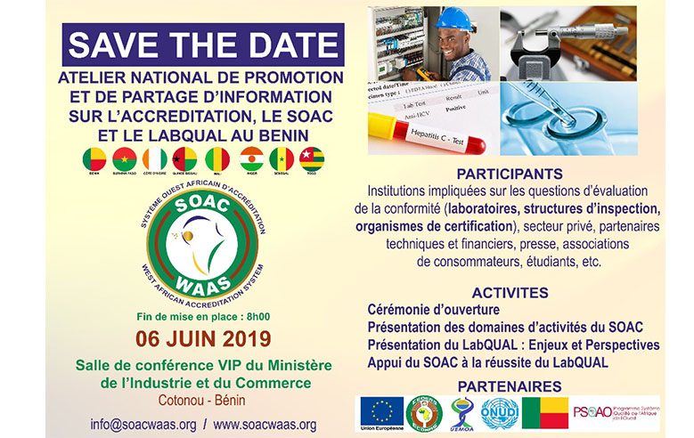 WAAS - SAVE THE DATE: National workshop for the promotion and information sharing on the accreditation and the WAAS LABQUAL in BENIN