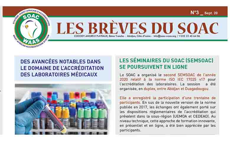 SOAC - Les Brèves du SOAC N°3 - Septembre 2020