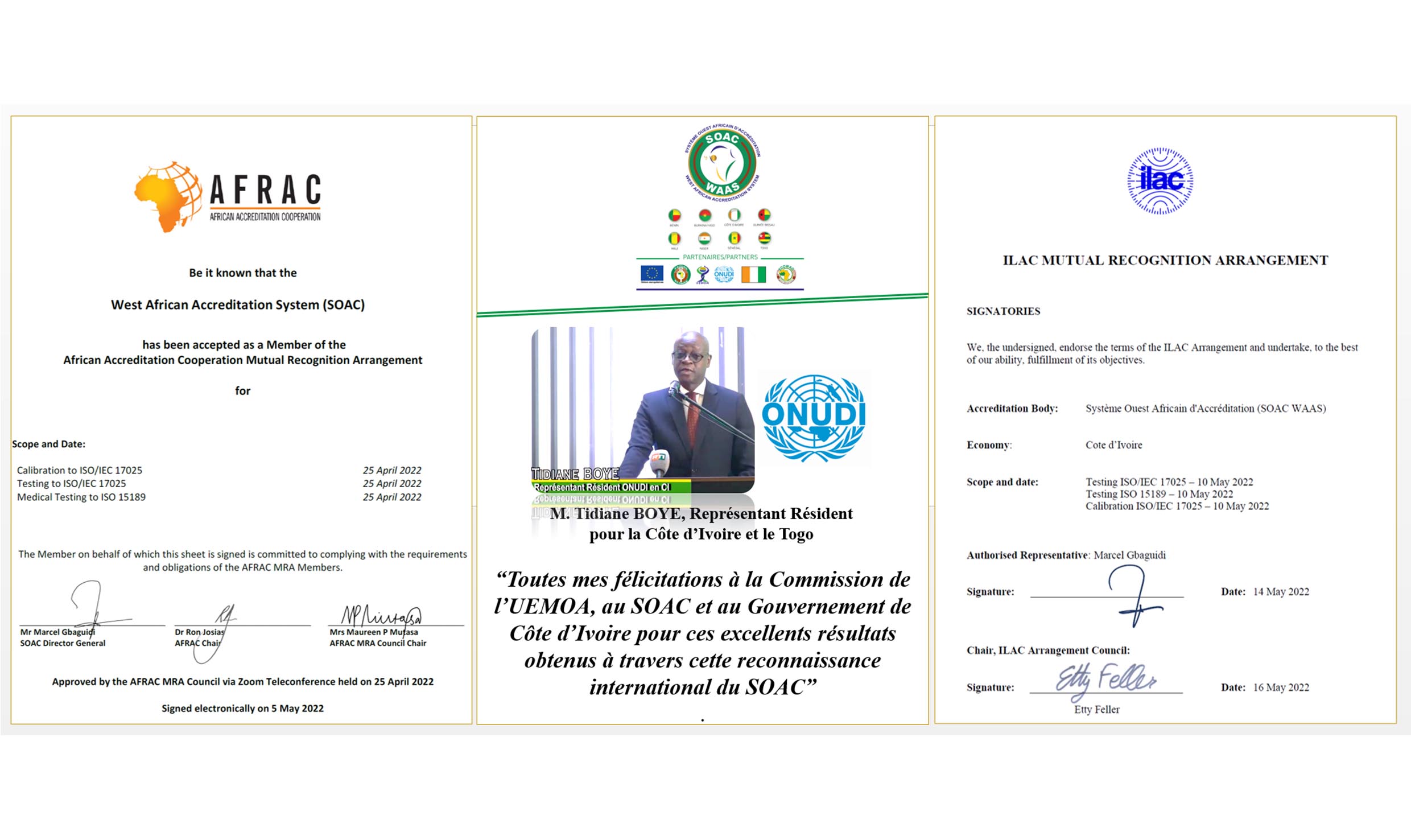M. Tidiane BOYE, Représentant Résident de l'ONUDI pour la Côte d’Ivoire et le Togo